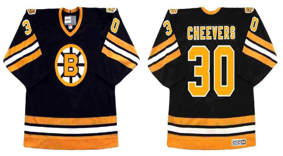 2019 Men Boston Bruins #30 Cheevers Black CCM NHL jerseys2